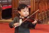 Joshua Tan - Aged 3 - Performing Violin At His First Concert
